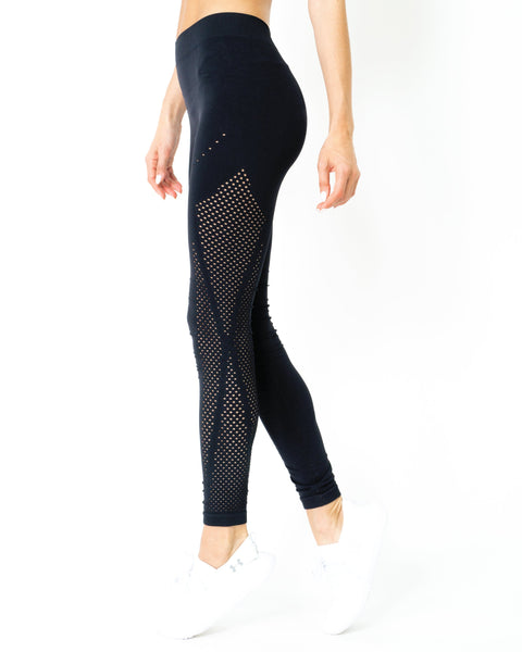 SALE! 50% OFF! Milano Seamless Set - Leggings & Sports Bra - Black [MADE IN ITALY]